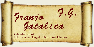 Franjo Gatalica vizit kartica